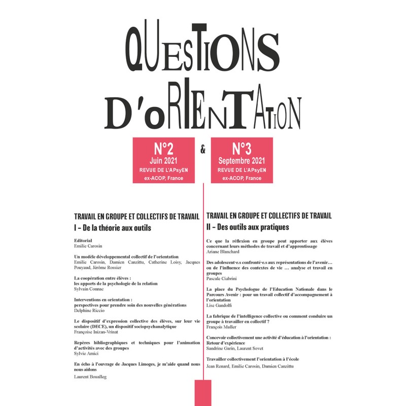 Questions d'orientation 2 et 3 de 2021