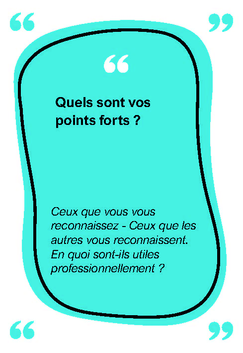 carte et si je préparais mon entretien d'embauche : quels sont vos points forts ??