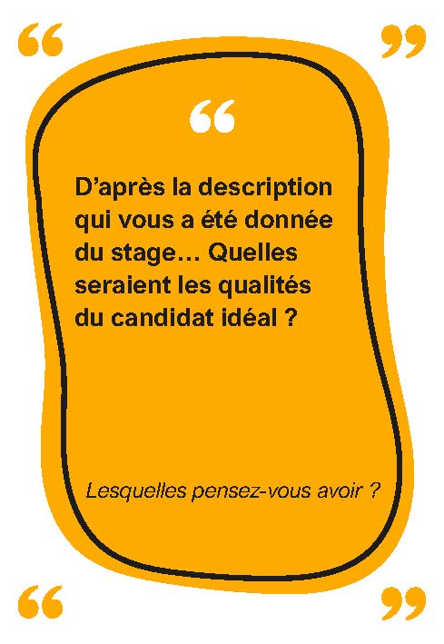 Carte et si je décrochais un stage : les qualités du candidat idéal ?