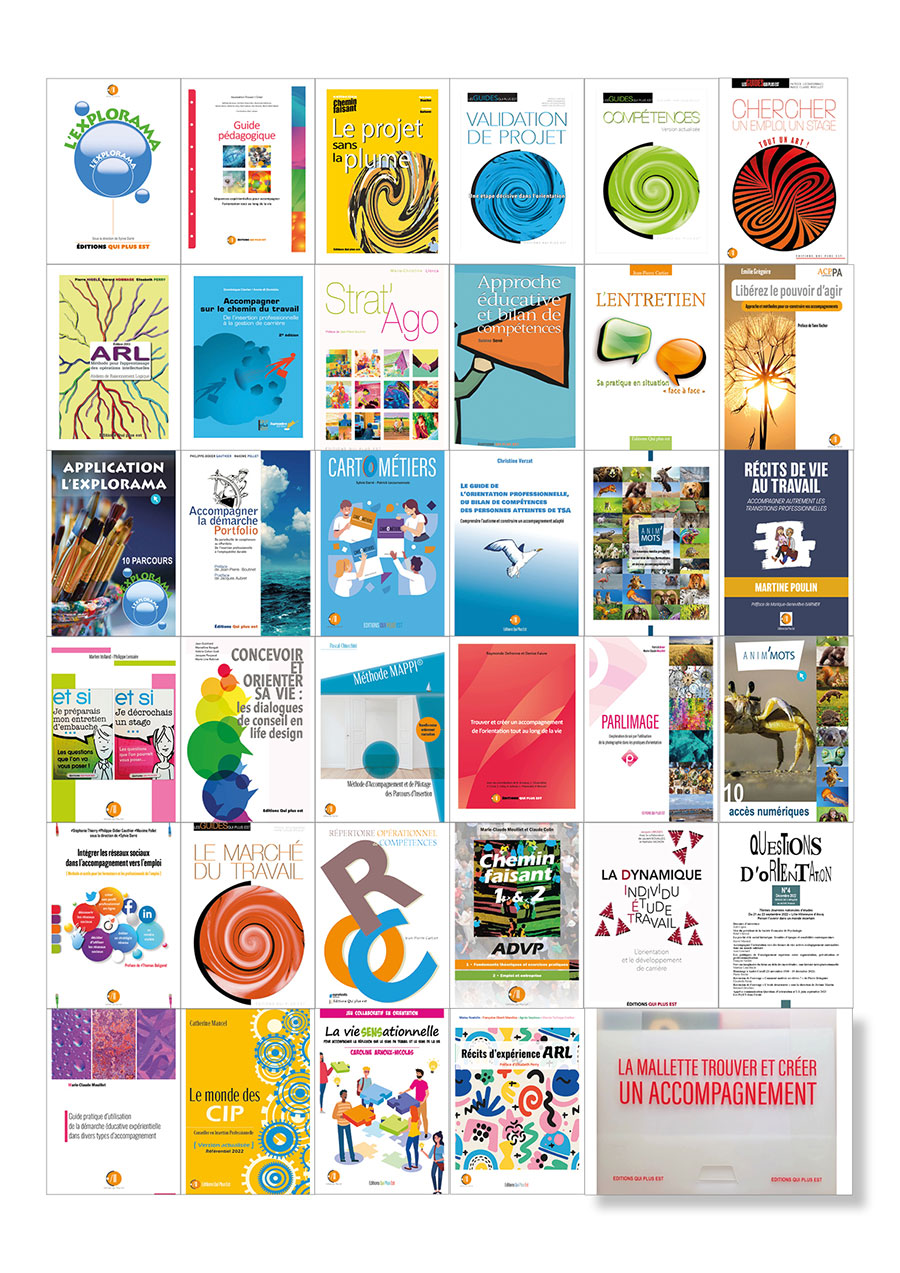 Livres, méthodes, outils pour les professionnel(le)s <br>de l'accompagnement, de l'emploi, de la formation, <br> de l'orientation scolaire et professionnelle